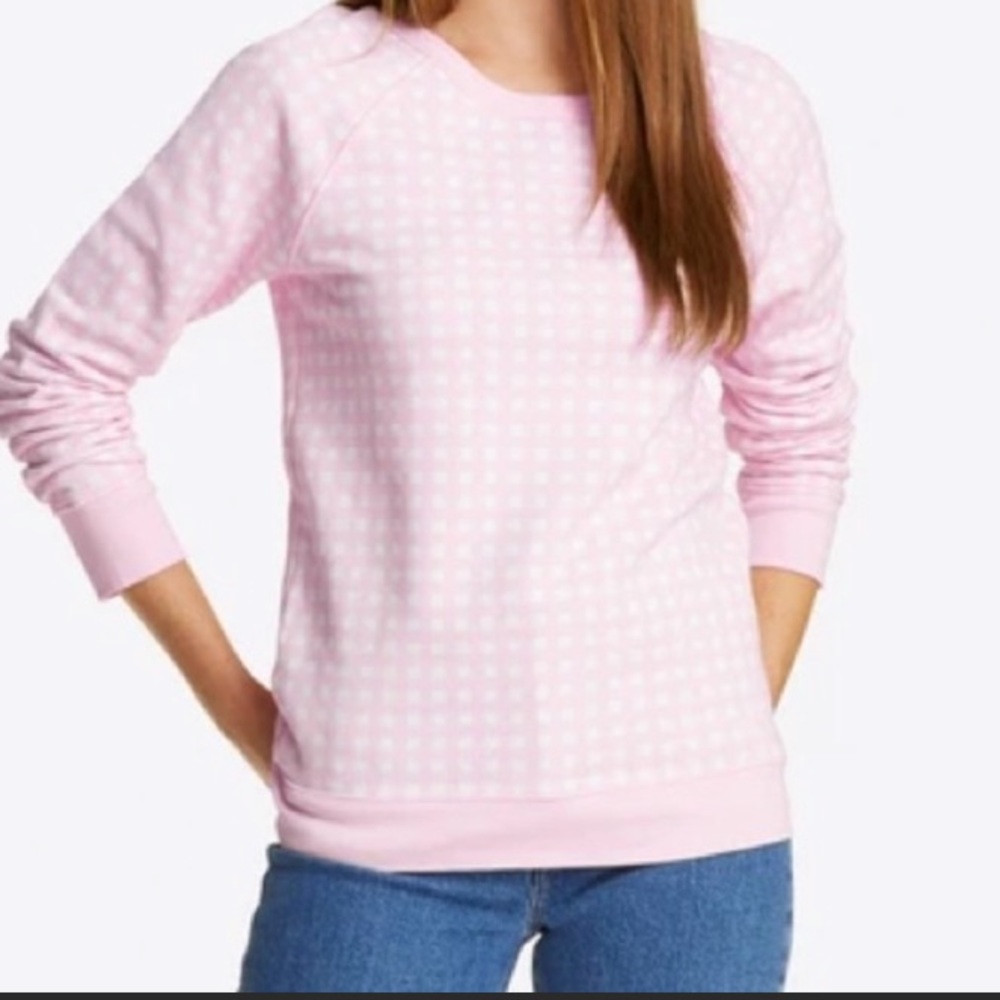 Draper James Gingham Sweatshirt l pink Natalie